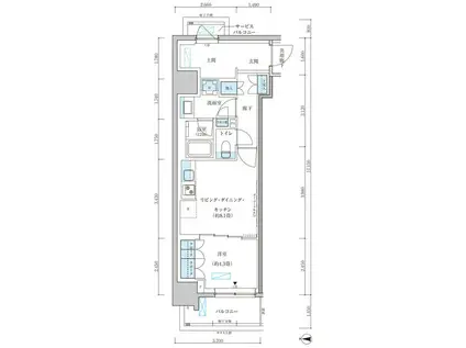 パークアクシス池袋イースト(1LDK/2階)の間取り写真