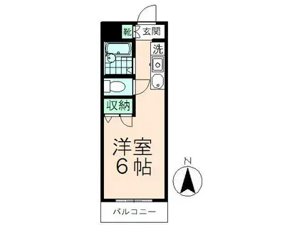 ミラージュ7(1K/5階)の間取り写真