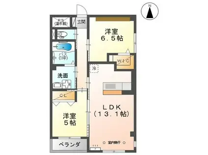 LEGGENDA(2LDK/3階)の間取り写真