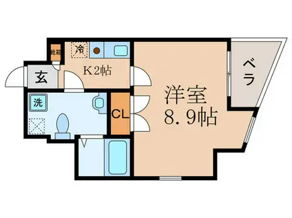 エスポワール椥辻(1K/3階)の間取り写真