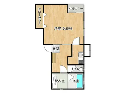 モルザ大和(1K/2階)の間取り写真