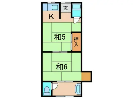 近江文化(2K/1階)の間取り写真