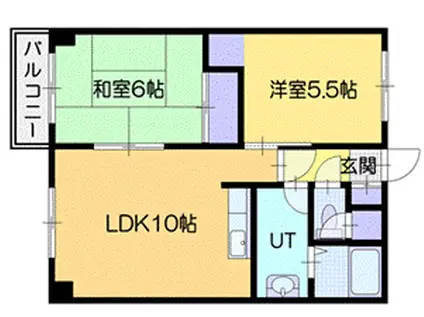 ファミール北野(2LDK/2階)の間取り写真