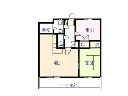 クレメント(2LDK/1階)の間取り写真