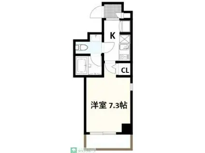 GOTHAM・R(1K/3階)の間取り写真