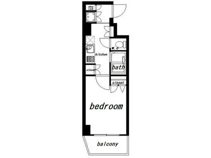 フォルトゥナ目白(1K/2階)の間取り写真