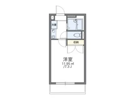 レオパレスガーデンビレッジ(1K/2階)の間取り写真