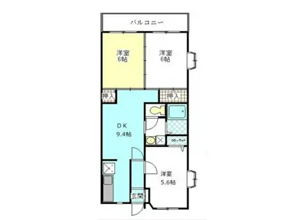 ADグレースビル(3LDK/2階)の間取り写真