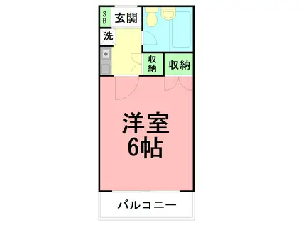 ドルチェ大磯(1K/3階)の間取り写真