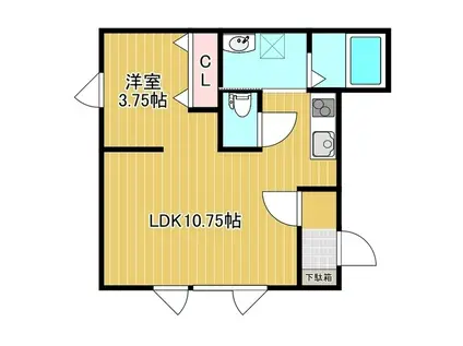 BROTE(1LDK/1階)の間取り写真