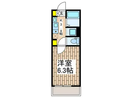 グレイシア上大岡(1K/2階)の間取り写真