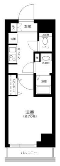 LOG GINZA HIGASH(1K/4階)の間取り写真