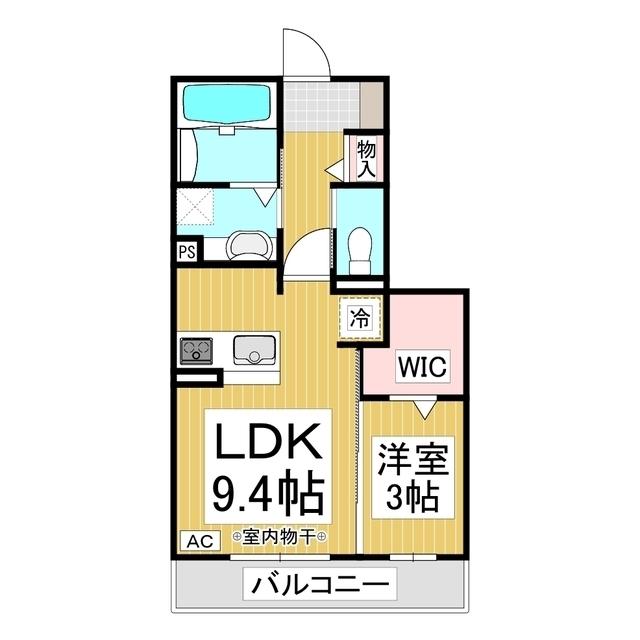 ティーバーン(1LDK/2階)の間取り写真