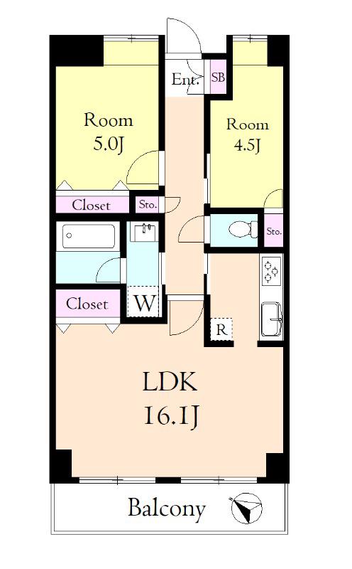 プチフォンテーヌ(2LDK/1階)の間取り写真
