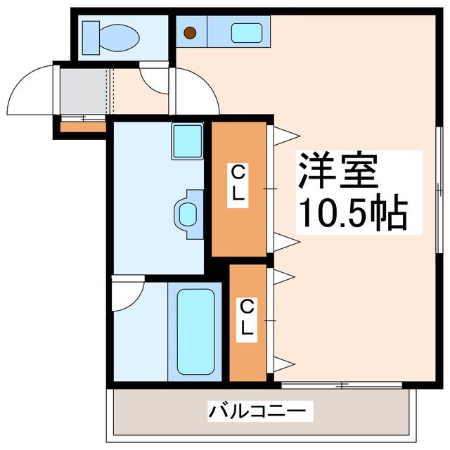 香梅マンション菅II(ワンルーム/3階)の間取り写真