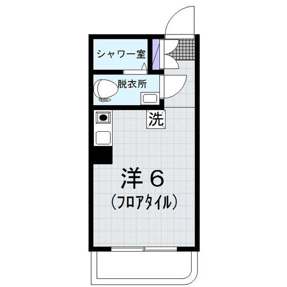 パールハイツ(ワンルーム/4階)の間取り写真