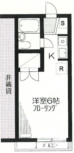 メゾン・ド・アベイユ(1K/1階)の間取り写真