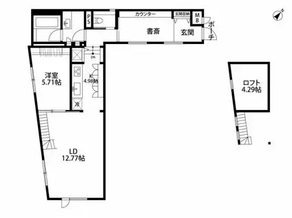 デコール代官山(1LDK/2階)の間取り写真