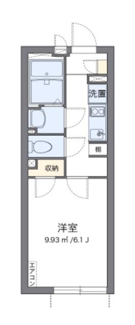 クレイノZERO2(1K/3階)の間取り写真