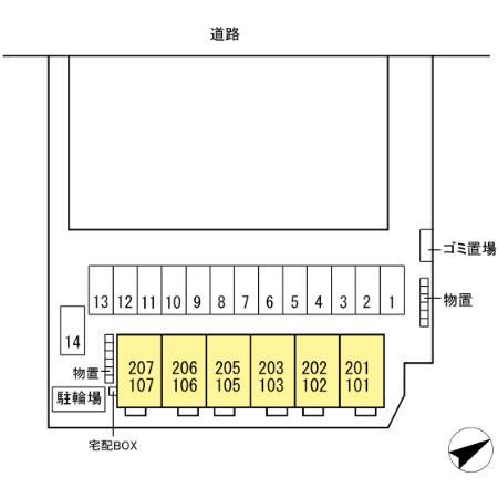 D-ROOM椿(1DK/1階)の間取り写真