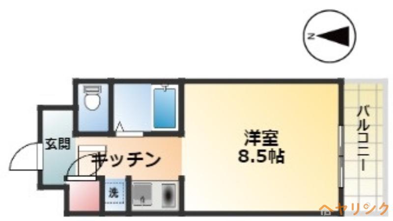 グランドハイネス御成(1K/5階)の間取り写真