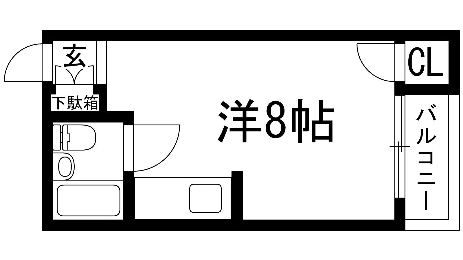 ロジュマン山本(ワンルーム/2階)の間取り写真