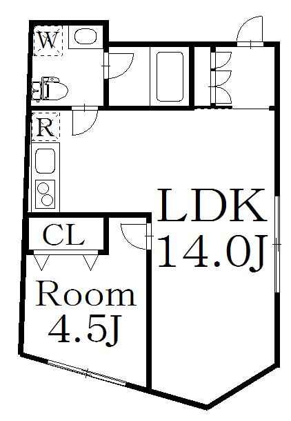 VERT COURT OGIKUBO サウス(1LDK/5階)の間取り写真