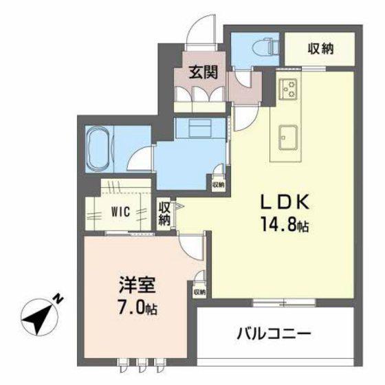 BLOOMSTAGE白金(1LDK/3階)の間取り写真