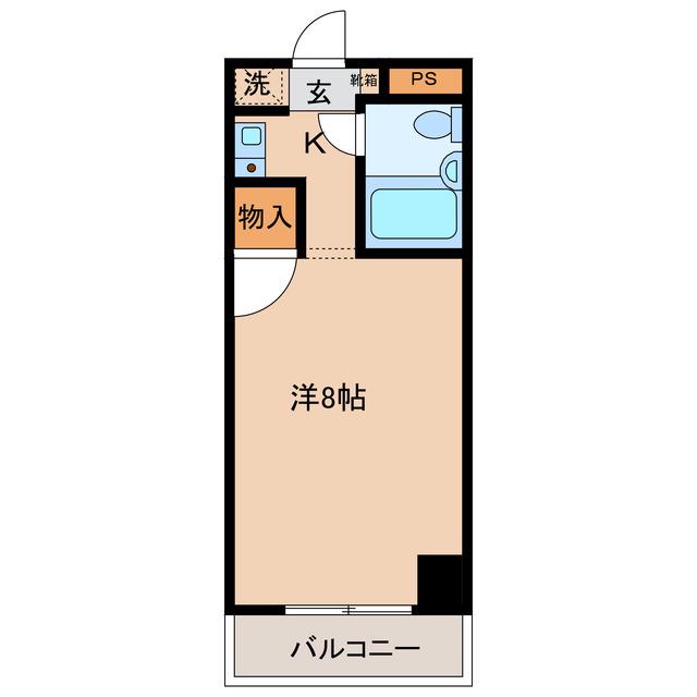 ダイヤコーポ桂川(1K/6階)の間取り写真