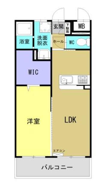 ナガエ フィールド(1LDK/3階)の間取り写真