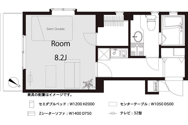 センチュリー新宿(1K/4階)の間取り写真