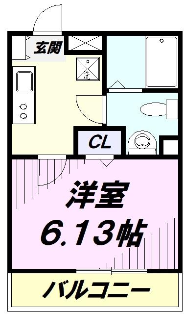 LA CASA FELICE(1K/1階)の間取り写真