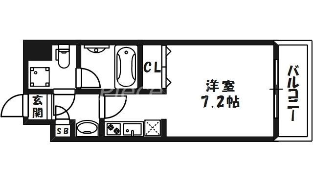 レオンコンフォート新梅田Ⅱ(ワンルーム/5階)の間取り写真