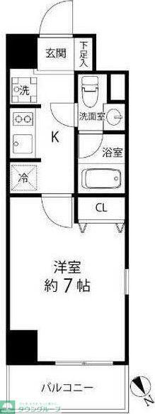 TS GARDENセンター南(1K/9階)の間取り写真