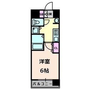 プレサンス城北公園アクアージュ(1K/4階)の間取り写真