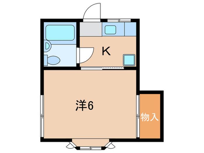 ホワイトハイツ(1K/1階)の間取り写真
