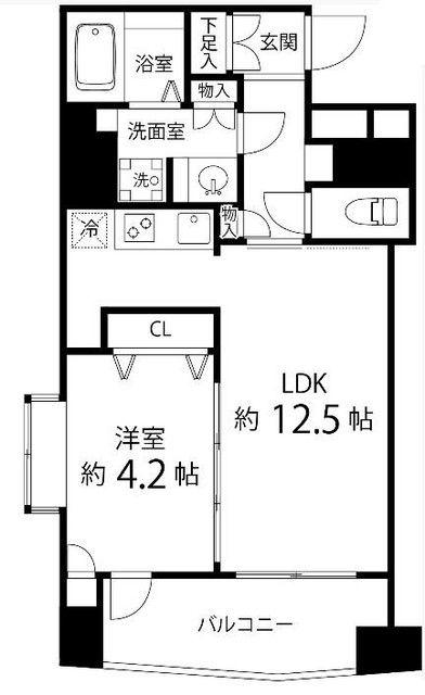 レニール本駒込(1LDK/10階)の間取り写真