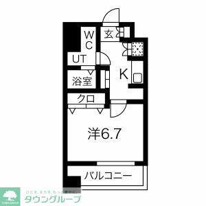 スパシエ田端(1K/11階)の間取り写真