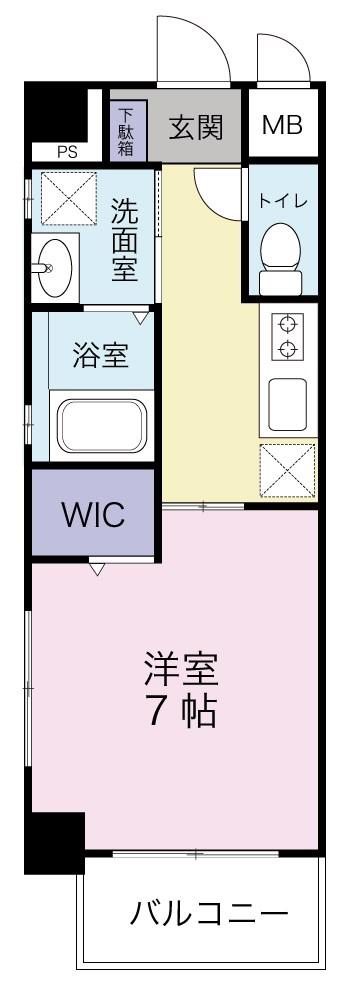 アルゴ南小倉(1K/8階)の間取り写真