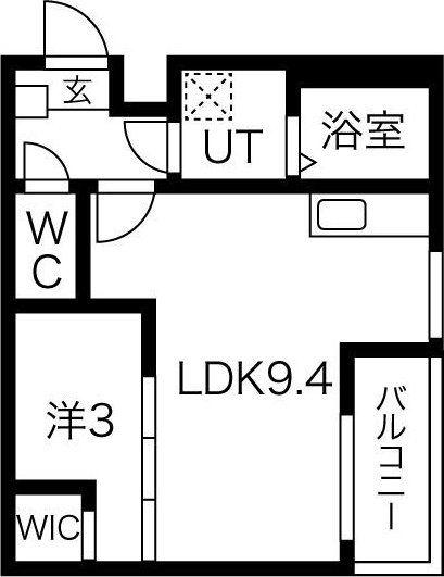 MOVE本陣GRANDE(1LDK/3階)の間取り写真