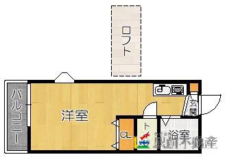 メゾンドプランタン(ワンルーム/1階)の間取り写真