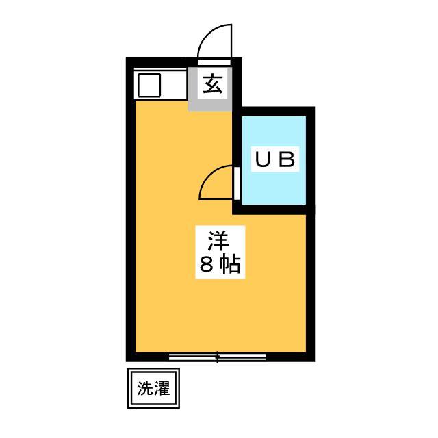 光コーポ(ワンルーム/1階)の間取り写真