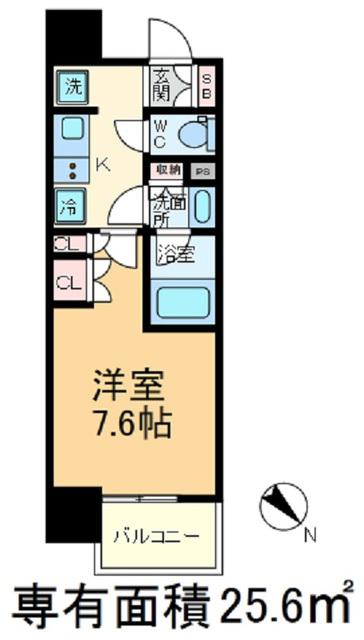 ルフォンプログレ滝野川(1K/8階)の間取り写真