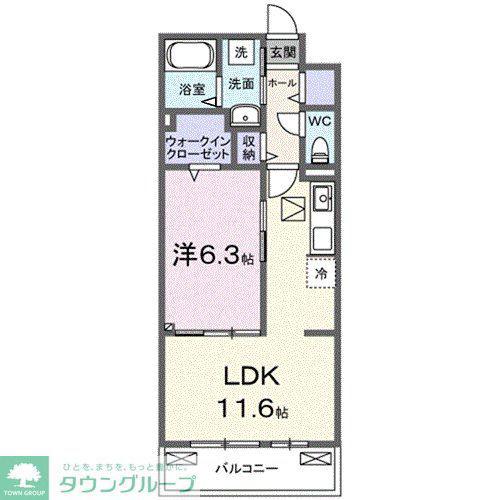 ルミナス コート(1LDK/1階)の間取り写真