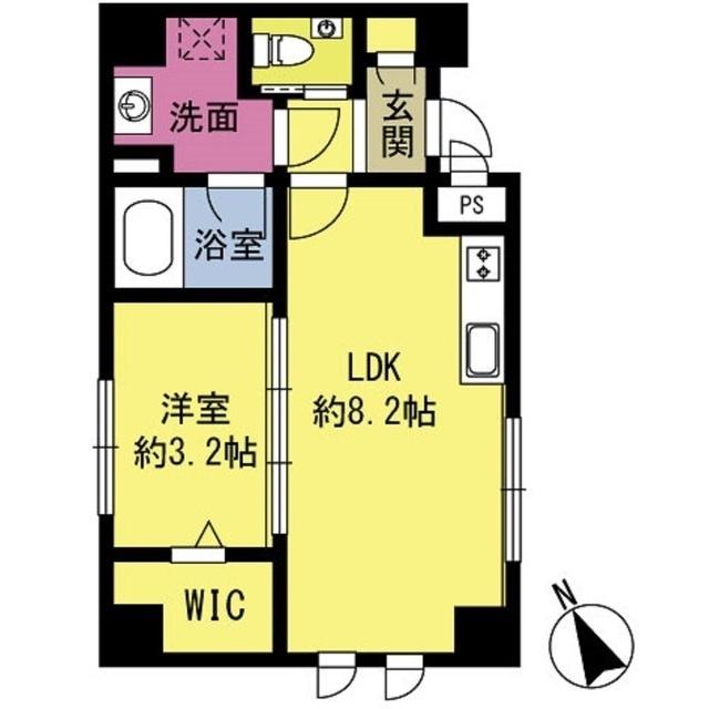 PINOT BLANC(1LDK/1階)の間取り写真