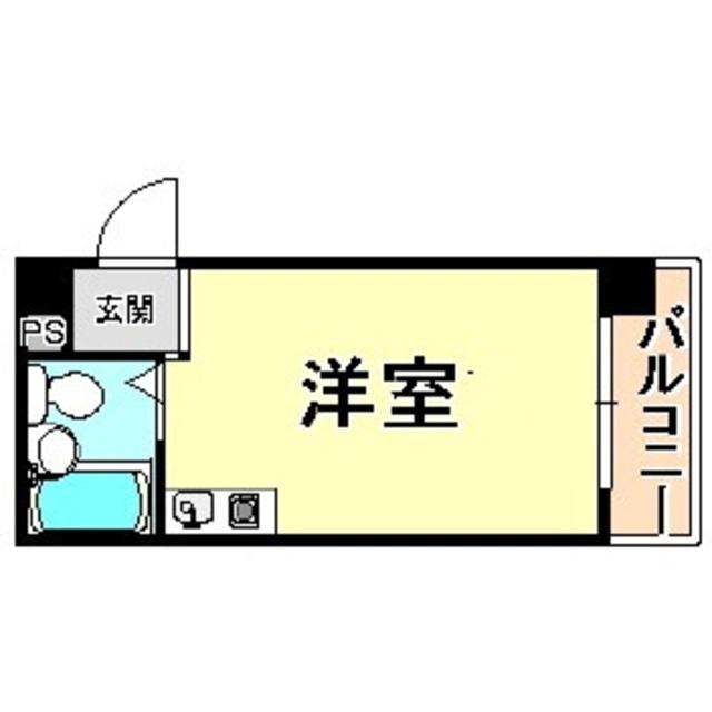 甲南六甲ハイム(ワンルーム/3階)の間取り写真