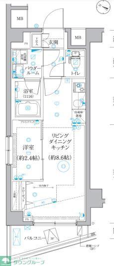 クオリタス田端(1LDK/3階)の間取り写真