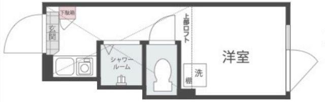 ノースヒル新宿ウエスト(ワンルーム/B1階)の間取り写真