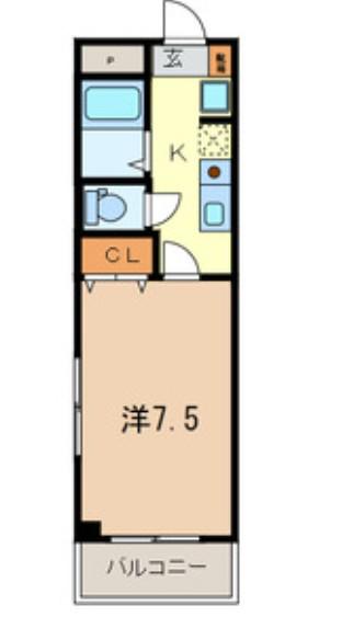 JCサウスSHIKI2932(1K/1階)の間取り写真