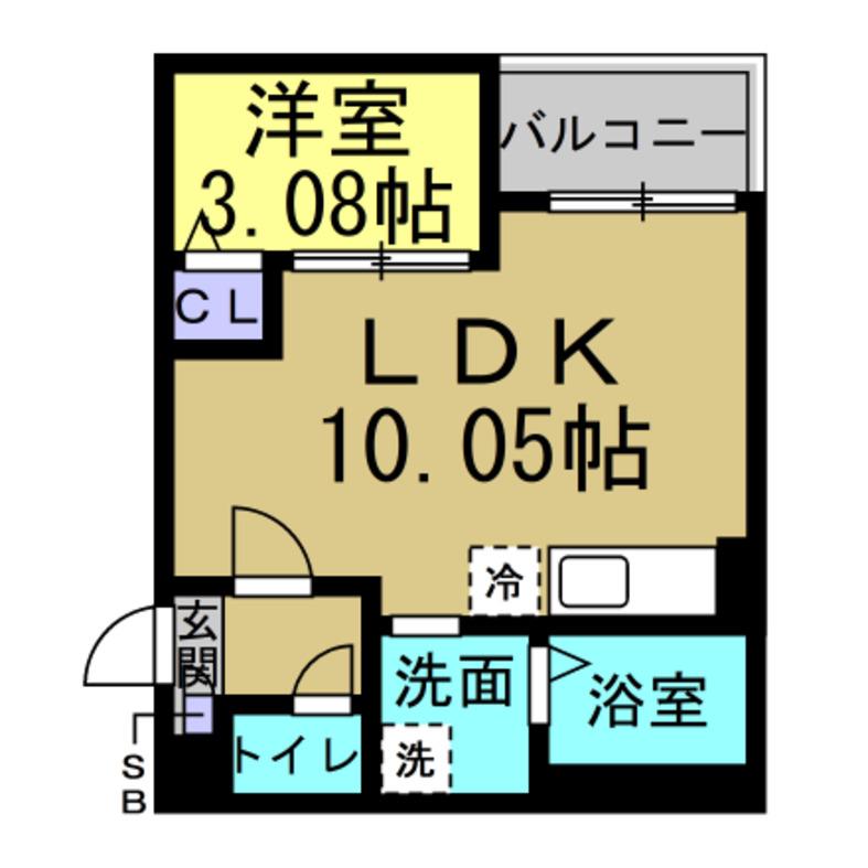 JACK HARAMATSUI(1LDK/2階)の間取り写真